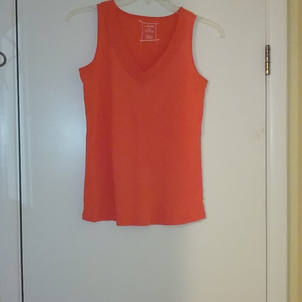 Coral Ribbed Tank